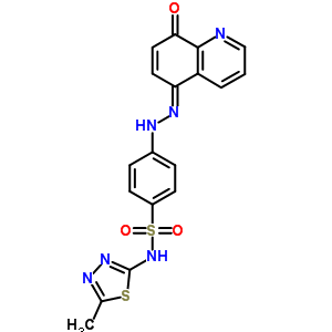 29821-96-3  N-(5-methyl-1,3,4-thiadiazol-2-yl)-4-[(2E)-2-(8-oxoquinolin-5(8H)-ylidene)hydrazino]benzenesulfonamide