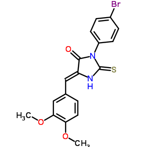 38241-24-6  (5Z)-3-(4-bromophenyl)-5-[(3,4-dimethoxyphenyl)methylidene]-2-thioxoimidazolidin-4-one