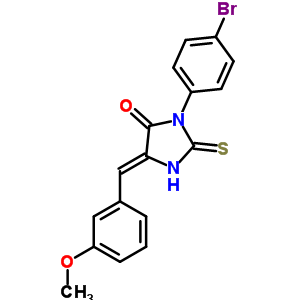 40747-59-9  (5Z)-3-(4-bromophenyl)-5-[(3-methoxyphenyl)methylidene]-2-thioxoimidazolidin-4-one