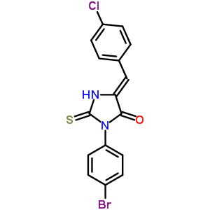 40832-39-1  (5Z)-3-(4-bromophenyl)-5-[(4-chlorophenyl)methylidene]-2-thioxoimidazolidin-4-one