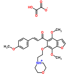 41226-24-8  (2E)-1-[4,7-dimethoxy-6-(2-morpholin-4-ylethoxy)-1-benzofuran-5-yl]-3-(4-methoxyphenyl)prop-2-en-1-one ethanedioate