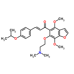 41226-31-7  (2E)-1-{6-[2-(dimethylamino)ethoxy]-4,7-dimethoxy-1-benzofuran-5-yl}-3-[4-(1-methylethoxy)phenyl]prop-2-en-1-one