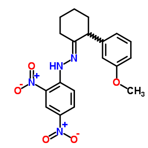 43050-36-8  (2E)-1-(2,4-dinitrophenyl)-2-[2-(3-methoxyphenyl)cyclohexylidene]hydrazine