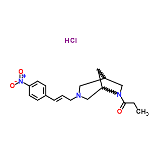 448-35-1  3-[(2E)-3-(4-nitrophenyl)prop-2-en-1-yl]-6-propanoyl-3,6-diazabicyclo[3.2.1]octanhydrochlorid