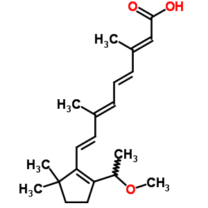 50890-38-5  (2E,4E,6E,8E)-9-[2-(1-methoxyethyl)-5,5-dimethylcyclopent-1-en-1-yl]-3,7-dimethylnona-2,4,6,8-tetraenoic acid