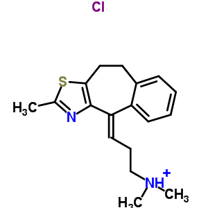 53924-72-4  (3E)-N,N-dimethyl-3-(2-methyl-9,10-dihydro-4H-benzo[5,6]cyclohepta[1,2-d][1,3]thiazol-4-ylidene)propan-1-aminium chloride