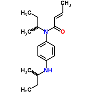 63992-54-1  (2E)-N-(1-methylpropyl)-N-{4-[(1-methylpropyl)amino]phenyl}but-2-enamide