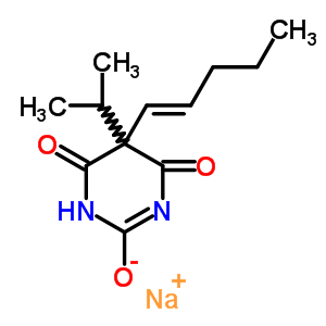 64038-32-0  sodium 5-(1-methylethyl)-4,6-dioxo-5-[(1E)-pent-1-en-1-yl]-1,4,5,6-tetrahydropyrimidin-2-olate