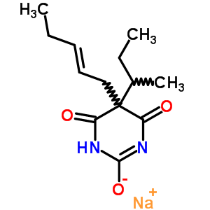 64058-03-3  sodium 5-(1-methylpropyl)-4,6-dioxo-5-[(2E)-pent-2-en-1-yl]-1,4,5,6-tetrahydropyrimidin-2-olate