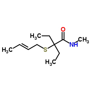 66859-53-8  2-[(2E)-but-2-en-1-ylsulfanyl]-2-ethyl-N-methylbutanamide