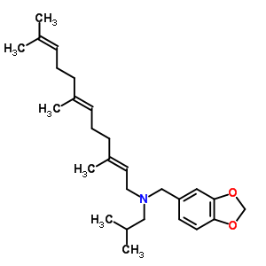 66903-19-3  (2E,6E)-N-(1,3-benzodioxol-5-ylmethyl)-3,7,11-trimethyl-N-(2-methylpropyl)dodeca-2,6,10-trien-1-amine