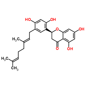 68401-05-8  (2S)-2-{5-[(2E)-3,7-dimethylocta-2,6-dien-1-yl]-2,4-dihydroxyphenyl}-5,7-dihydroxy-2,3-dihydro-4H-chromen-4-one