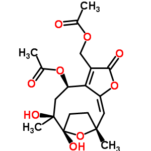 72712-41-5  [(4R,6S,7S,10R,11E)-4-(acetyloxy)-6,7-dihydroxy-6,10-dimethyl-2-oxo-2,4,5,6,7,8,9,10-octahydro-7,10-epoxycyclodeca[b]furan-3-yl]methyl acetate