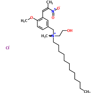 78524-70-6  N-(2-hydroxyethyl)-N-{4-methoxy-3-[(1Z)-2-nitroprop-1-en-1-yl]benzyl}-N-methyldodecan-1-aminium chloride