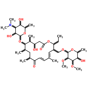78740-70-2  [(4E,6E)-12-{[3,6-dideoxy-3-(dimethylamino)hexopyranosyl]oxy}-2-ethyl-14-hydroxy-5,9,11,13-tetramethyl-8,16-dioxooxacyclohexadeca-4,6-dien-3-yl]methyl 6-deoxy-2,3-di-O-methylhexopyranoside