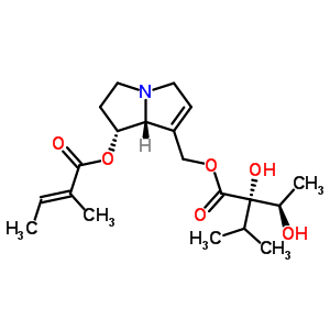 82535-76-0  (1R,7aR)-7-({[(2S,3R)-2,3-dihydroxy-2-(1-methylethyl)butanoyl]oxy}methyl)-2,3,5,7a-tetrahydro-1H-pyrrolizin-1-yl (2E)-2-methylbut-2-enoate