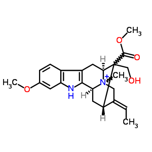 87340-28-1  methyl (15alpha,16xi,19E)-17-hydroxy-11-methoxy-4-methylsarpagan-4-ium-16-carboxylate
