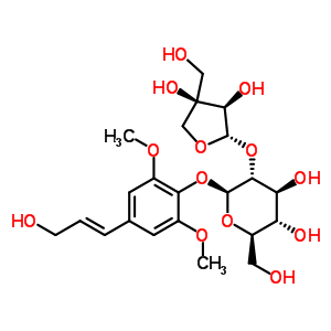 93414-35-8  4-[(1E)-3-hydroxyprop-1-en-1-yl]-2,6-dimethoxyphenyl 2-O-[(2S,3R,4R)-3,4-dihydroxy-4-(hydroxymethyl)tetrahydrofuran-2-yl]-beta-D-glucopyranoside