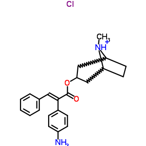 100908-71-2  3-{[(2E)-2-(4-aminophenyl)-3-phenylprop-2-enoyl]oxy}-8-methyl-8-azoniabicyclo[3.2.1]octane chloride