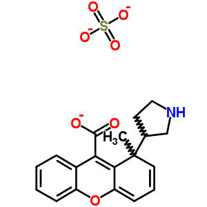 102585-07-9  1-methyl-1-pyrrolidin-3-yl-xanthene-9-carboxylate sulfate