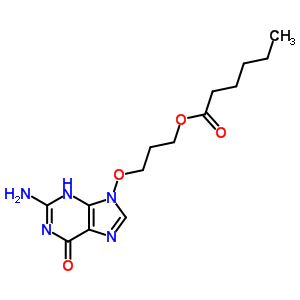 114778-69-7  3-[(2-amino-6-oxo-3,6-dihydro-9H-purin-9-yl)oxy]propyl hexanoate