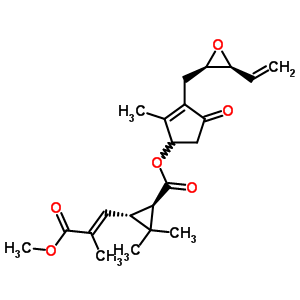 131380-56-8;131484-68-9  3-{[(2R,3S)-3-ethenyloxiran-2-yl]methyl}-2-methyl-4-oxocyclopent-2-en-1-yl (1R,3R)-3-[(1E)-3-methoxy-2-methyl-3-oxoprop-1-en-1-yl]-2,2-dimethylcyclopropanecarboxylate