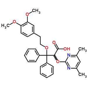 204267-33-4  3-[2-(3,4-dimethoxyphenyl)ethoxy]-2-[(4,6-dimethylpyrimidin-2-yl)oxy]-3,3-diphenylpropanoic acid