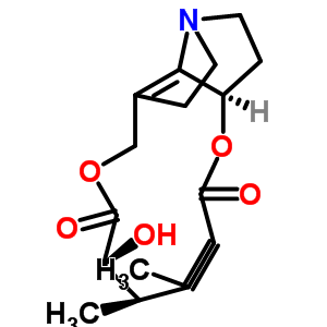 21009-05-2  (5R,6S,14aR)-3-ethylidene-6-hydroxy-5-methyl-3,4,5,6,9,10,11,13,14,14a-decahydro[1,6]dioxacyclododecino[2,3,4-gh]pyrrolizine-2,7-dione