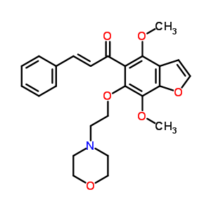 26322-67-8  (2E)-1-[4,7-dimethoxy-6-(2-morpholin-4-ylethoxy)-1-benzofuran-5-yl]-3-phenylprop-2-en-1-one