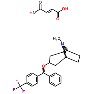 3560-78-9  8-methyl-3-{phenyl[4-(trifluoromethyl)phenyl]methoxy}-8-azabicyclo[3.2.1]octane (2E)-but-2-enedioate
