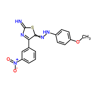 39875-02-0  (2Z)-5-[(4-methoxyphenyl)hydrazono]-4-(3-nitrophenyl)-1,3-thiazol-2(5H)-imine