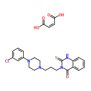 4233-07-2  3-{3-[4-(3-chlorophenyl)piperazin-1-yl]propyl}-2-thioxo-2,3-dihydroquinazolin-4(1H)-one (2Z)-but-2-enedioate