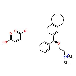 51490-49-4  N,N-dimethyl-2-[phenyl(6,7,8,9-tetrahydro-5H-benzo[7]annulen-2-yl)methoxy]ethanaminium (2Z)-3-carboxyprop-2-enoate
