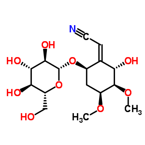 51771-52-9  (2Z)-[(2S,3R,4S,6R)-6-(beta-D-glucopyranosyloxy)-2-hydroxy-3,4-dimethoxycyclohexylidene]ethanenitrile