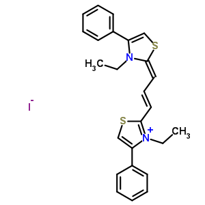 54290-14-1  3-ethyl-2-[(1E,3E)-3-(3-ethyl-4-phenyl-1,3-thiazol-2(3H)-ylidene)prop-1-en-1-yl]-4-phenyl-1,3-thiazol-3-ium iodide