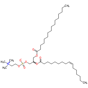 54324-45-7  3-(hexadecanoyloxy)-2-[(9Z)-hexadec-9-enoyloxy]propyl 2-(trimethylammonio)ethyl phosphate
