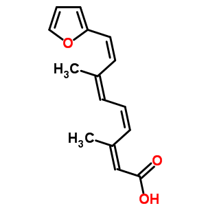 55079-85-1  (2Z,4Z,6Z,8Z)-9-furan-2-yl-3,7-dimethylnona-2,4,6,8-tetraenoic acid