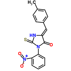 58970-45-9  (5Z)-5-[(4-methylphenyl)methylidene]-3-(2-nitrophenyl)-2-thioxoimidazolidin-4-one
