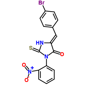 58970-47-1  (5Z)-5-[(4-bromophenyl)methylidene]-3-(2-nitrophenyl)-2-thioxoimidazolidin-4-one