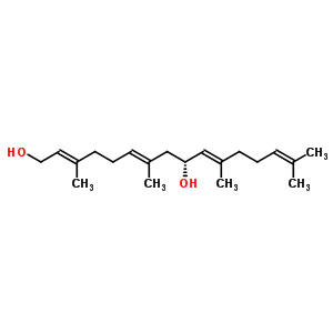 60346-04-5  (2E,6E,9R,10E)-3,7,11,15-tetramethylhexadeca-2,6,10,14-tetraene-1,9-diol