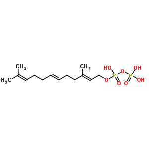 63408-39-9  (2E,6E)-3,11-dimethyldodeca-2,6,10-trien-1-yl trihydrogen diphosphate