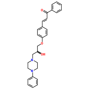 63937-18-8  (2E)-3-{4-[2-hydroxy-3-(4-phenylpiperazin-1-yl)propoxy]phenyl}-1-phenylprop-2-en-1-one