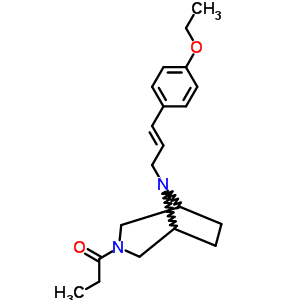 63977-70-8  8-[(2E)-3-(4-ethoxyphenyl)prop-2-en-1-yl]-3-propanoyl-3,8-diazabicyclo[3.2.1]octane