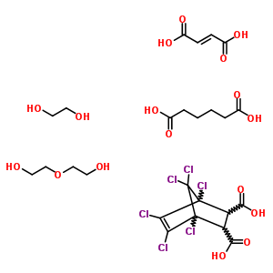 67953-50-8  adipic acid; but-2-enedioic acid; ethylene glycol; 1,2,3,4,7,7-hexachlorobicyclo[2.2.1]hept-2-ene-5,6-dicarboxylic acid; 2-(2-hydroxyethoxy)ethanol