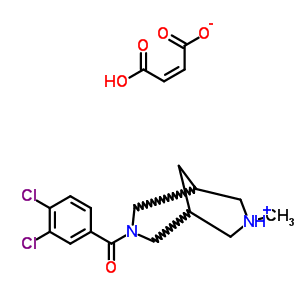 70802-27-6  7-[(3,4-dichlorophenyl)carbonyl]-3-methyl-7-aza-3-azoniabicyclo[3.3.1]nonane (2Z)-3-carboxyprop-2-enoate