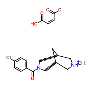 71004-34-7  7-[(4-chlorophenyl)carbonyl]-3-methyl-7-aza-3-azoniabicyclo[3.3.1]nonane (2Z)-3-carboxyprop-2-enoate