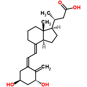 71204-89-2  (3R)-3-[(1R,3aS,4E,7aR)-4-{(2Z)-2-[(3R,5S)-3,5-dihydroxy-2-methylidenecyclohexylidene]ethylidene}-7a-methyloctahydro-1H-inden-1-yl]butanoic acid (non-preferred name)