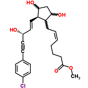 73285-85-5  methyl (5Z)-7-{(2R)-2-[(1E,3R)-5-(4-chlorophenyl)-3-hydroxypent-1-en-4-yn-1-yl]-3,5-dihydroxycyclopentyl}hept-5-enoate