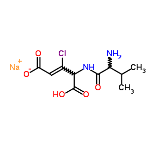 73706-57-7  sodium (2Z)-4-carboxy-3-chloro-4-(valylamino)but-2-enoate