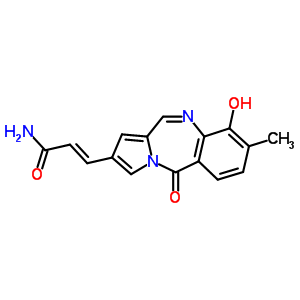 77165-77-6  (2E)-3-(9-hydroxy-8-methyl-5-oxo-5H-pyrrolo[2,1-c][1,4]benzodiazepin-2-yl)prop-2-enamide